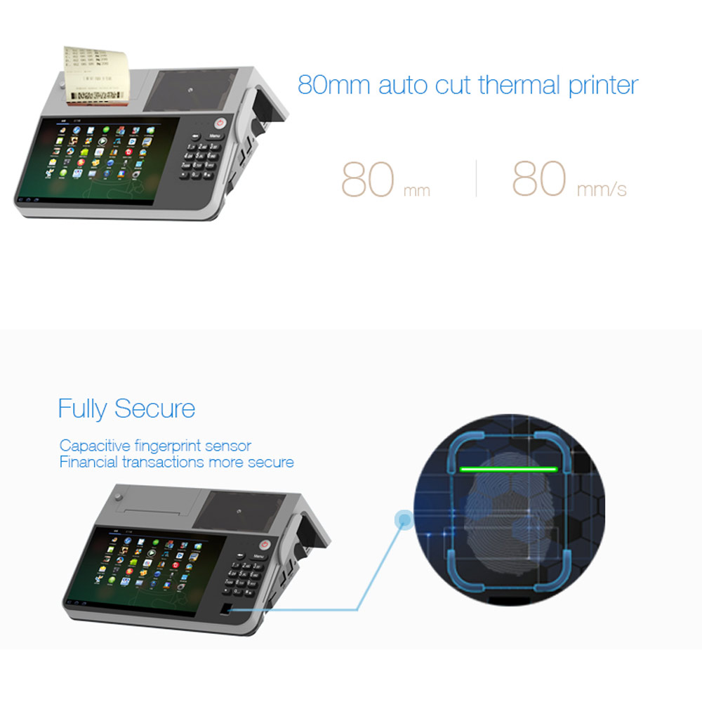 android pos therminal with 80mm printer