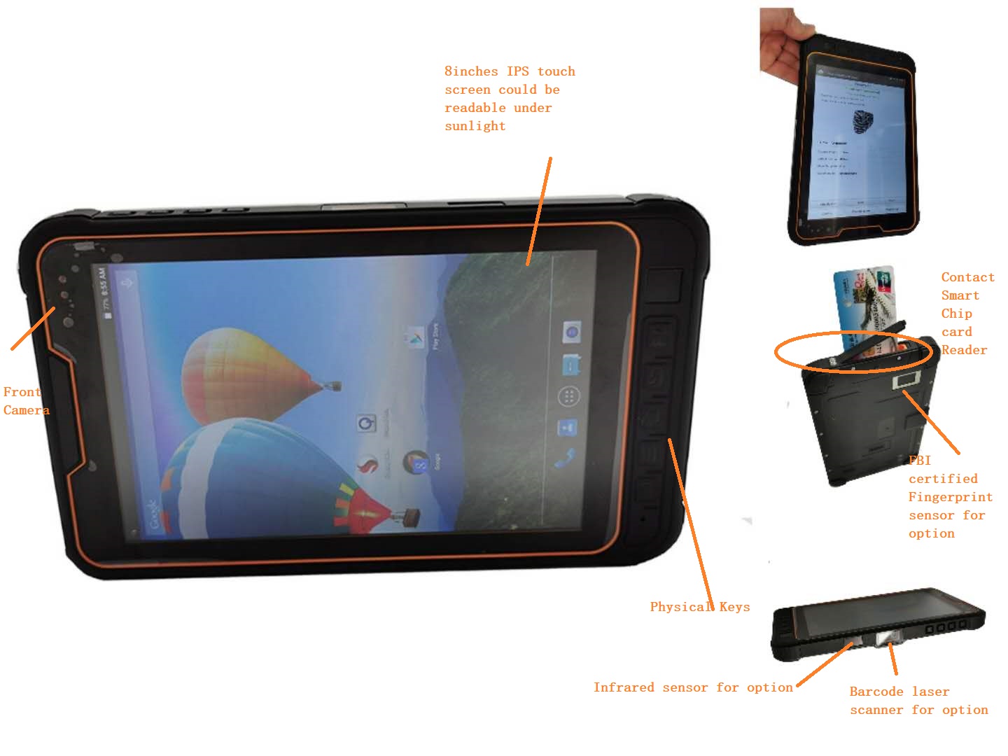 Android fingerprint meter reading PDA Android fingerprint meter reading PDA