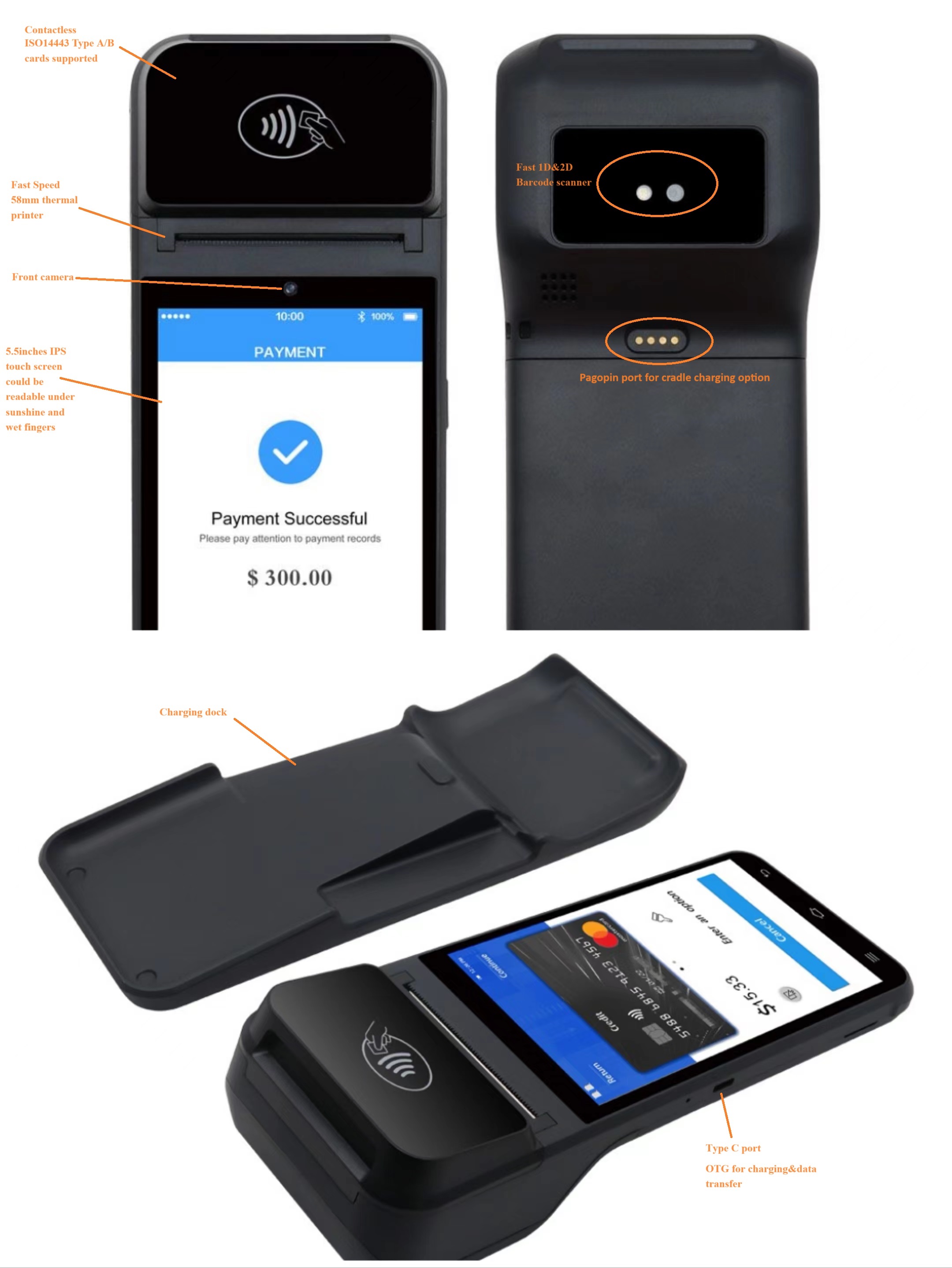 4G Android Ticketing POS
