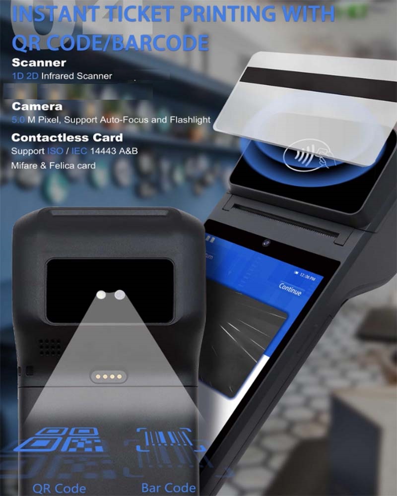 4G Android barcode pos