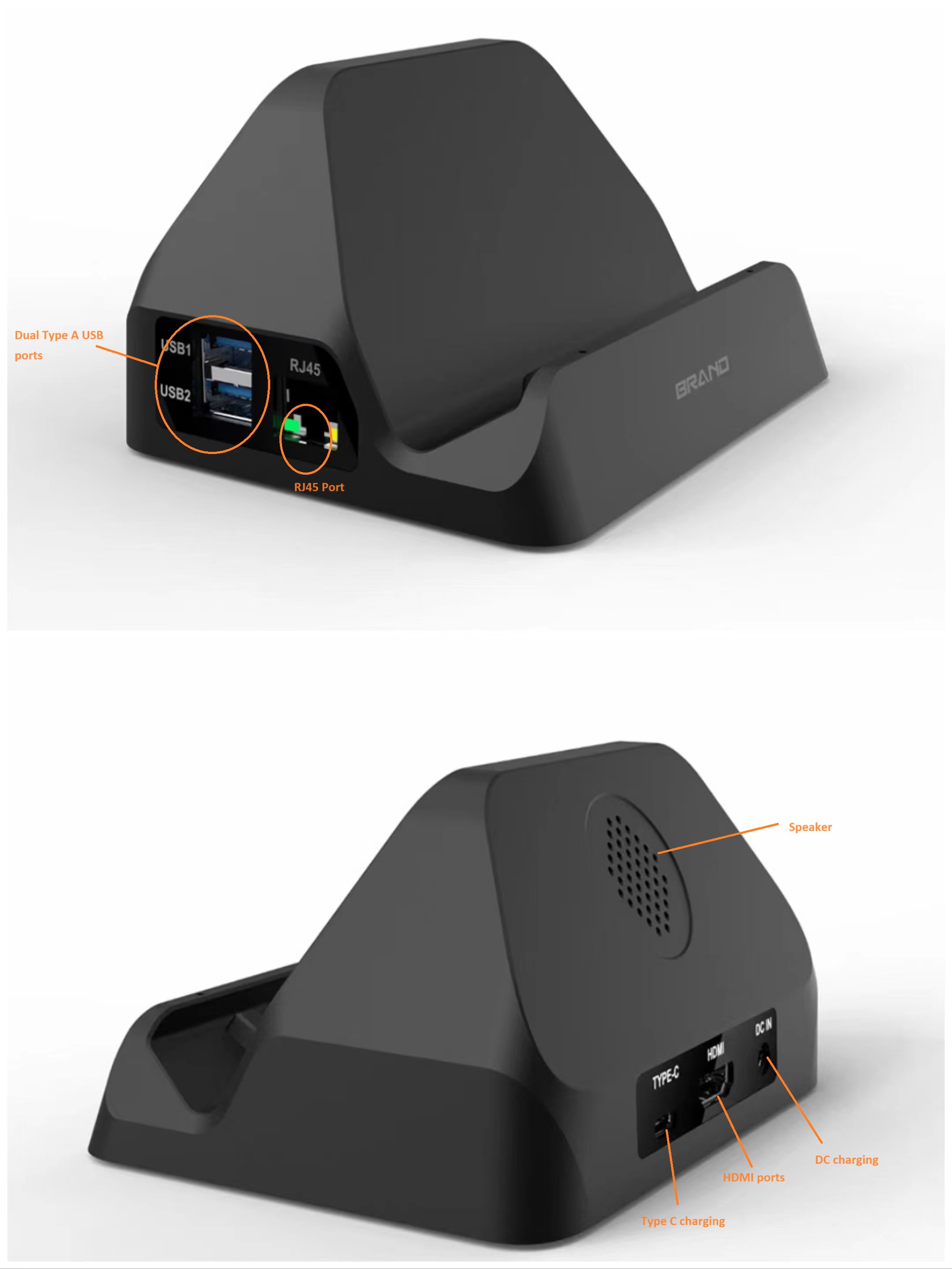 Tablet PC charging docking