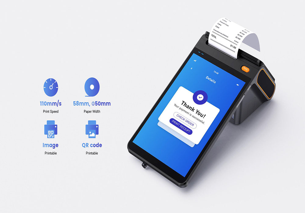 Android pos with 110mm/s printer