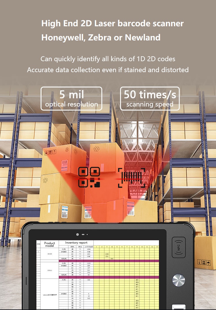 Android Tablet with Barcode scanner 