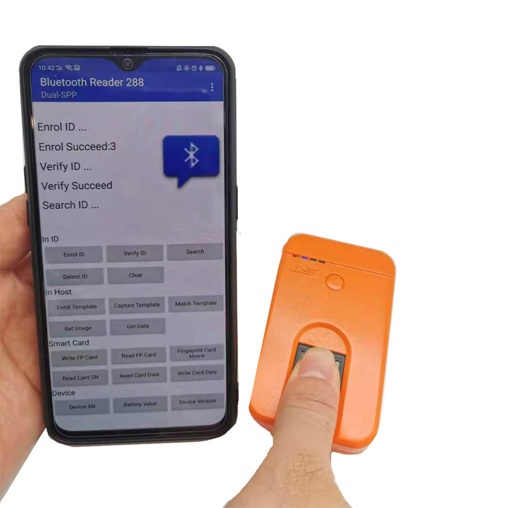 Android Bluetooth biometric tablet scanner