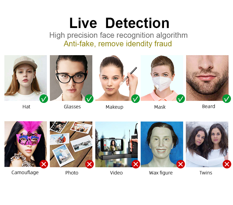 Live detection facial authentication